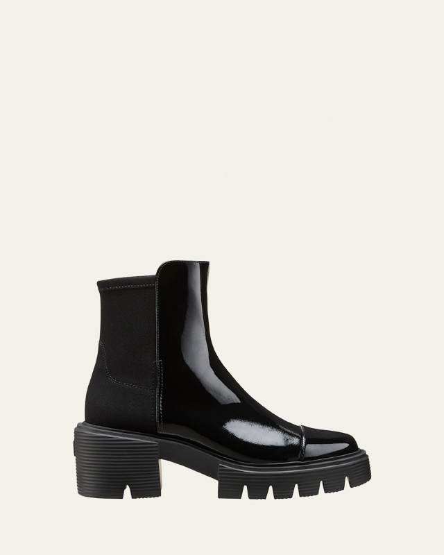 5050 Soho Patent Stretch Ankle Booties